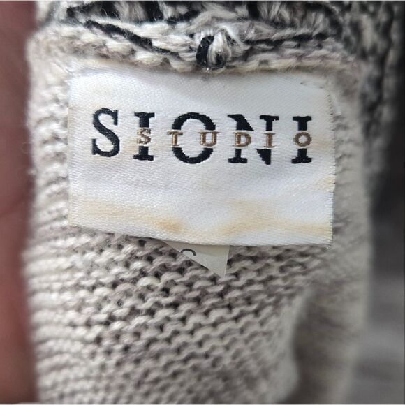 Sioni Studio Open Cardigan Neutral Colors Longer In Back Sz Small - Picture 11 of 11